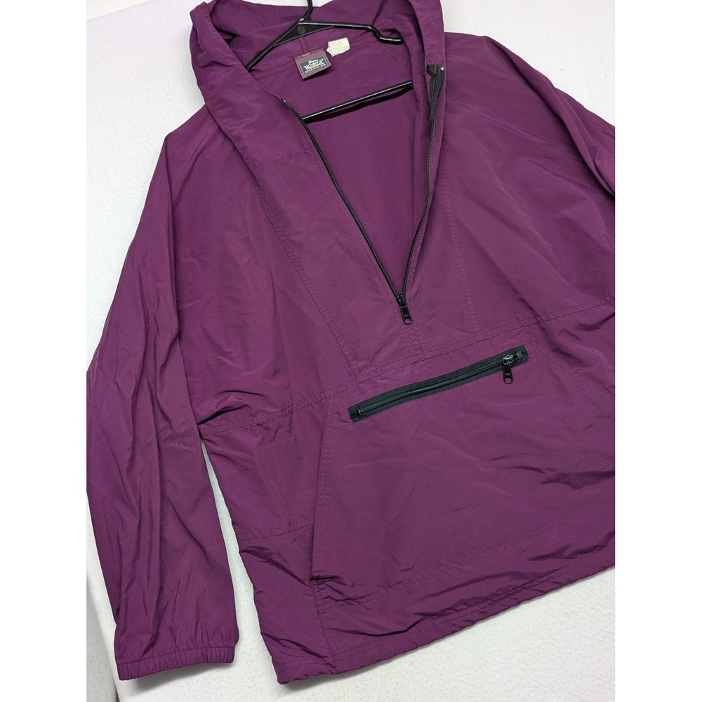 Woolrich Mulberry 1595 WS Purple Anorak Windbreaker Hooded Jacket Women Large